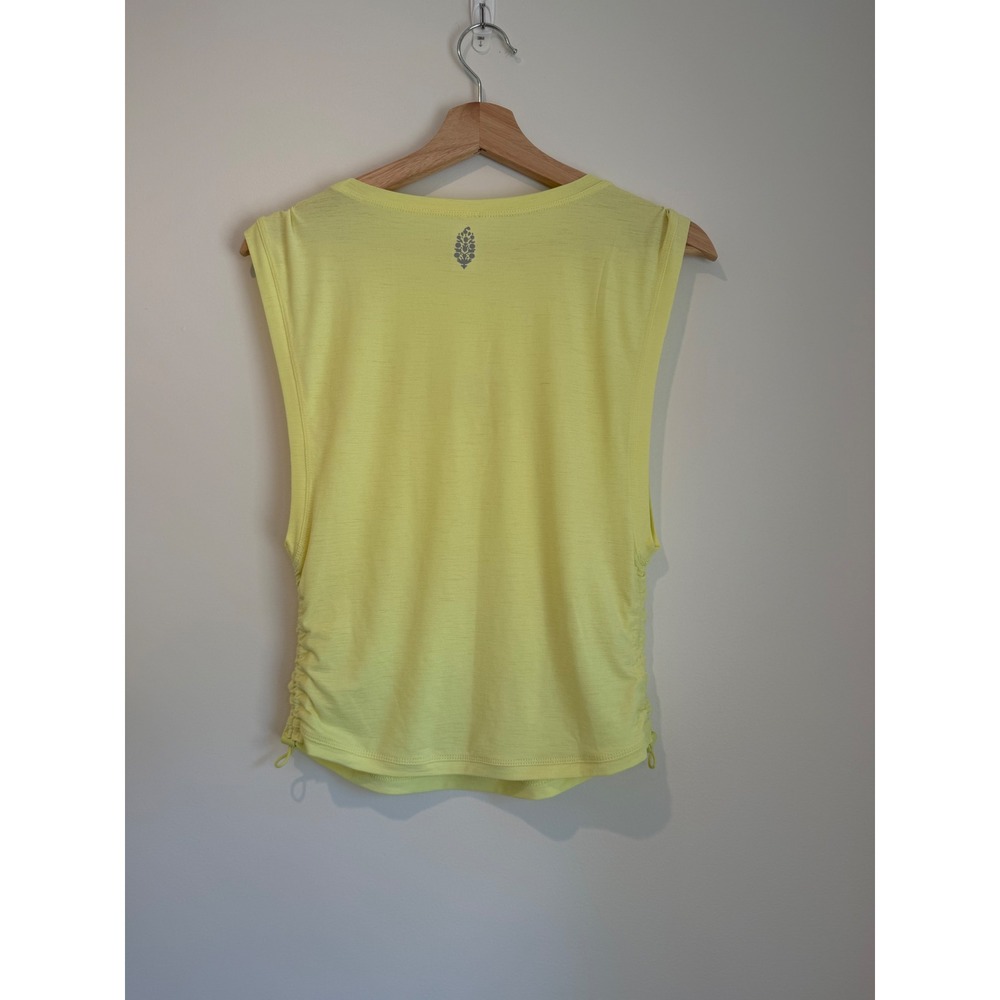 Free People Movement Tempo Sport Mode UV Protection Muscle Tee Ruched Yellow, S - Picture 2 of 7